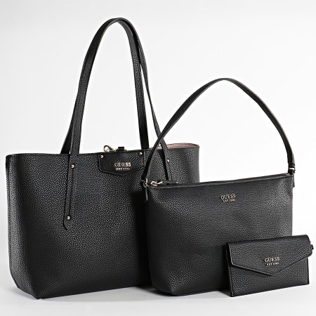Guess - Bolso Reversible Tote And Clutch Bag Eco Brenton Mujer Negro