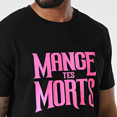 Seth Gueko - Tee Shirt Mange Tes Morts Noir Rose Fluo