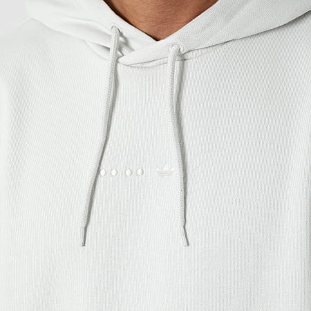 Adidas Originals - Essential HK2725 Sudadera con capucha a rayas Gris claro