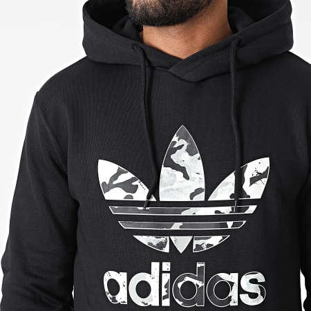 Adidas Originals - Sudadera con capucha Camo Infill HK2803 Negro