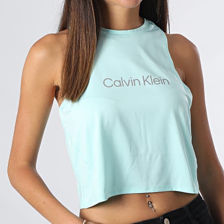 Calvin Klein - Camiseta de tirantes para mujer GWS2K183 Azul claro