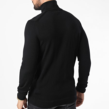 Calvin Klein - Sweat Col Montant Zippé Superior Wool 9915 Noir
