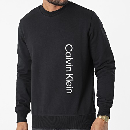 Calvin Klein - Sudadera cuello redondo Off Placement Logo 9688 Negro
