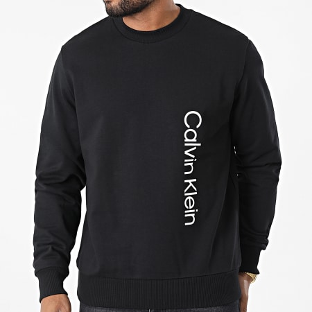 Calvin Klein - Sweat Crewneck Off Placement Logo 9688 Noir