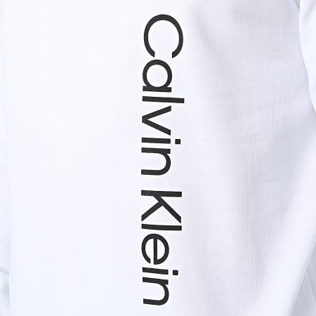 Calvin Klein - Felpa Logo Off Placement con girocollo 9688 Bianco