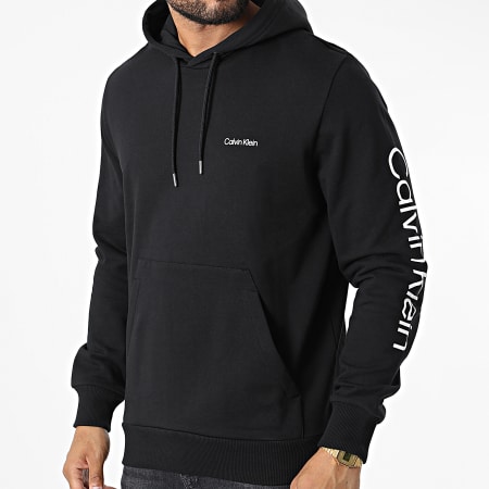 Calvin Klein - Felpa con cappuccio con logo 9696 nero