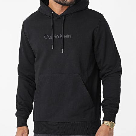 Calvin Klein - Sudadera con capucha Modern Front Logo 9690 Negro
