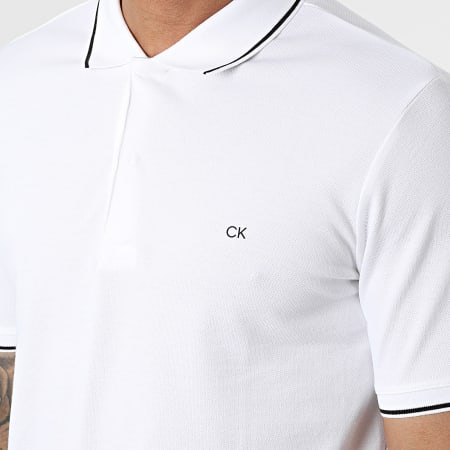 Calvin Klein - Polo Manches Courtes Stretch Pique 8728 Blanc