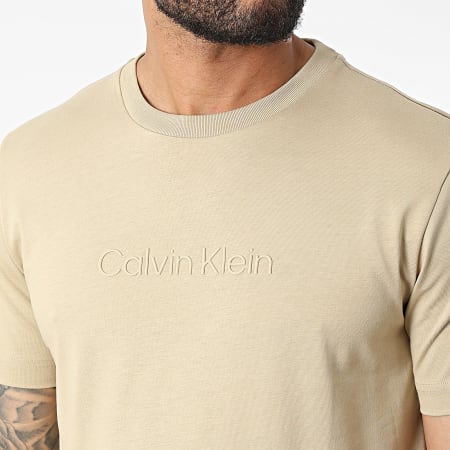 Calvin Klein - Maglietta Modern Front Logo 9802 Sand