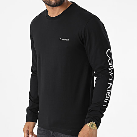 Calvin Klein - Maglietta a manica lunga Logo Placement 9737 Nero