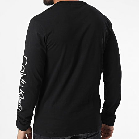 Calvin Klein - Tee Shirt Manches Longues Sleeve Placement Logo 9737 Noir