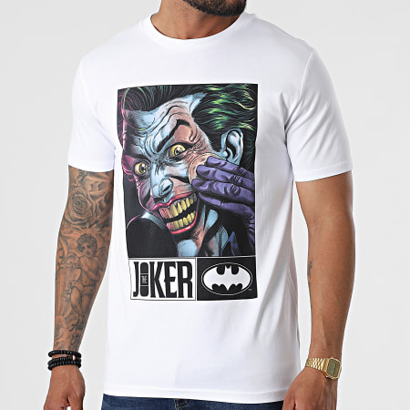Batman - Tee Shirt Joker Remove Make-Up Blanc
