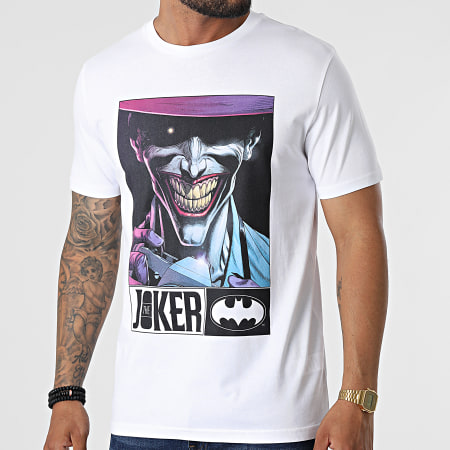 DC Comics - Tee Shirt Joker Say Cheese Blanc
