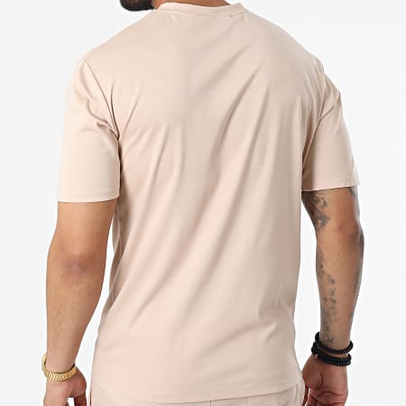 Frilivin - Conjunto de camiseta y pantalón corto FL015 Beige