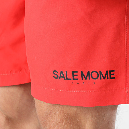 Sale Môme Paris - Short De Bain Small Logo Rouge Noir