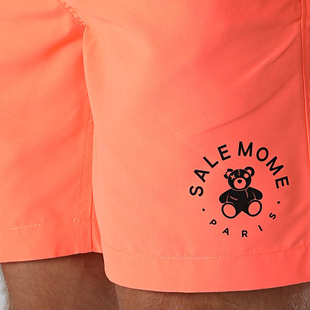 Sale Môme Paris - Little Teddy Orange Fluo Shorts Negro