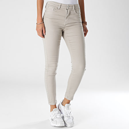 Only - Skinny Jeans Mujer Lara Gris Beige