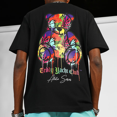 Teddy Yacht Club - Tee Shirt Oversize Large Aloha Series Back Noir