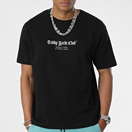 Teddy Yacht Club - Tee Shirt Oversize Large Aloha Series Back Noir