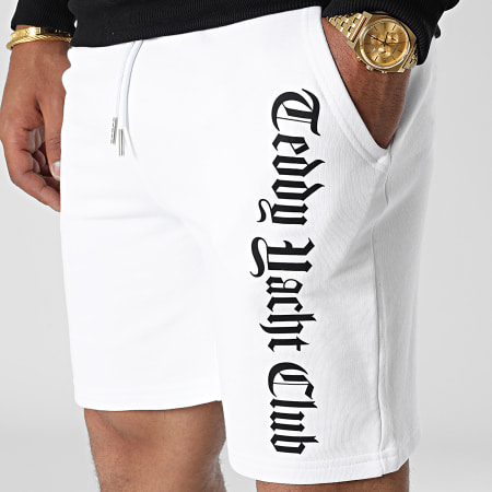 Teddy Yacht Club - Serie Pantalones Cortos Jogging Blanco Negro