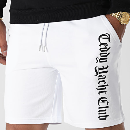 Teddy Yacht Club - Serie Pantalones Cortos Jogging Blanco Negro