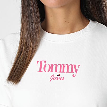 Tommy Jeans - Sweat Crewneck Femme Regular Essential Logo 3574 Blanc