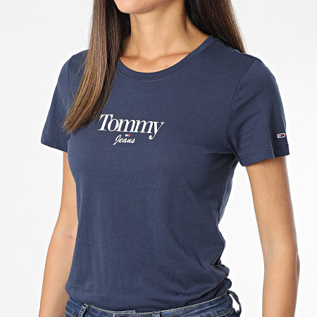 Tommy Jeans - Maglietta donna Skinny Essential Logo 3696 Blu Navy