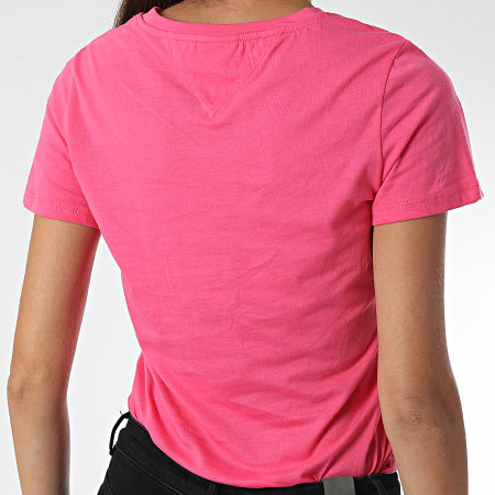 Tommy Jeans - Camiseta Logo Skinny Essential Mujer 3696 Rosa