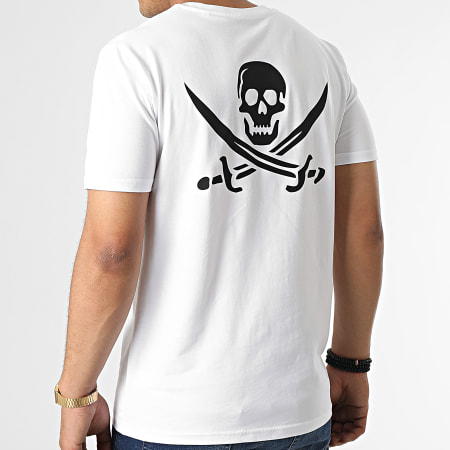 Zesau - Tee Shirt Pirate Bad Game Blanc Noir