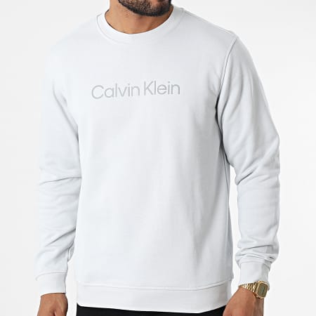 Calvin Klein - GMS2W305 Felpa girocollo riflettente grigio chiaro