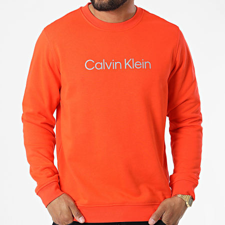 Calvin Klein - GMS2W305 Sudadera naranja reflectante de cuello redondo
