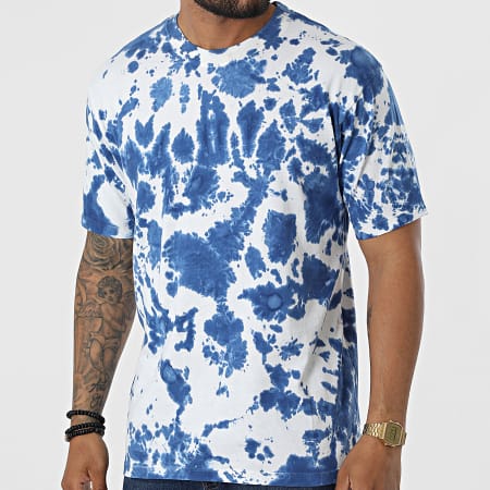 Frilivin - Camiseta Tie Dye FL Azul Blanco