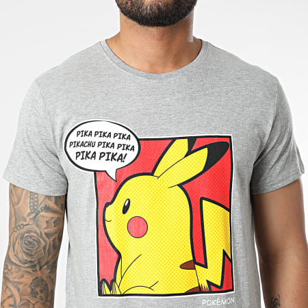 Pokémon - Camiseta Pika Pop Gris claro