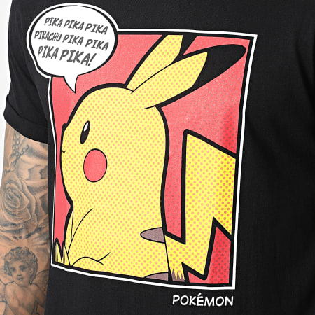 Pokémon - Camiseta Pika Pop Negra
