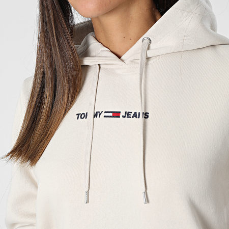 Tommy Jeans - Sweat Capuche Femme Linear Logo 0132 Beige