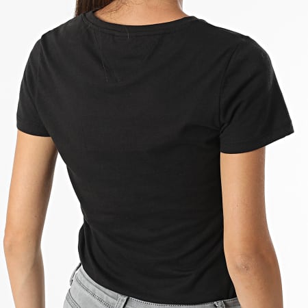 Tommy Jeans - Tee Shirt Femme Skinny Essential Logo 3696 Noir
