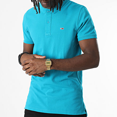 Tommy Jeans - Polo Manches Courtes 2219 Turquoise