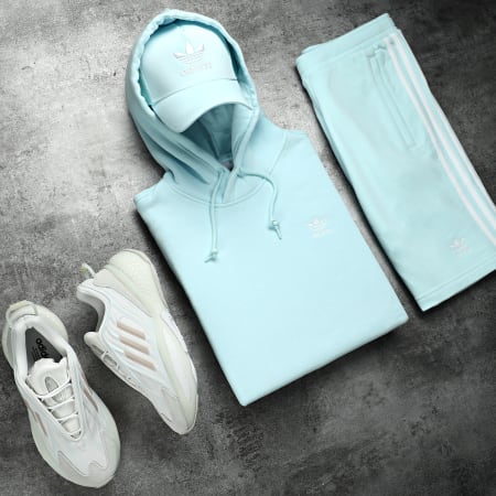 Adidas Originals - Sweat Capuche Essential HK0095 Bleu Clair