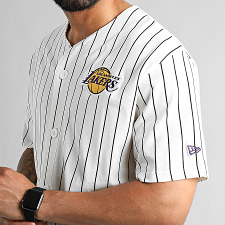 New Era - Los Angeles Lakers Camiseta de béisbol a rayas 13324536 Beige