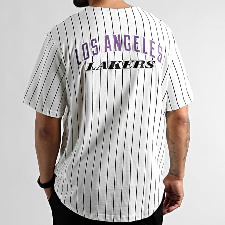 New Era - Los Angeles Lakers Camiseta de béisbol a rayas 13324536 Beige