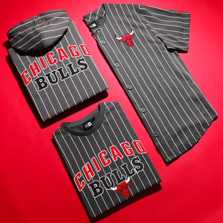 New Era - Chicago Bulls Pinstripe Camiseta de béisbol 13324537 Gris carbón