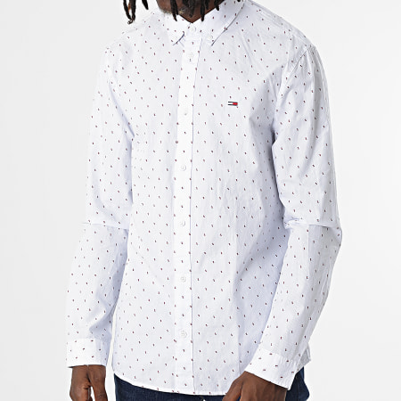 Tommy Jeans - Camicia Essential Dobby a maniche lunghe 4184 Bianco