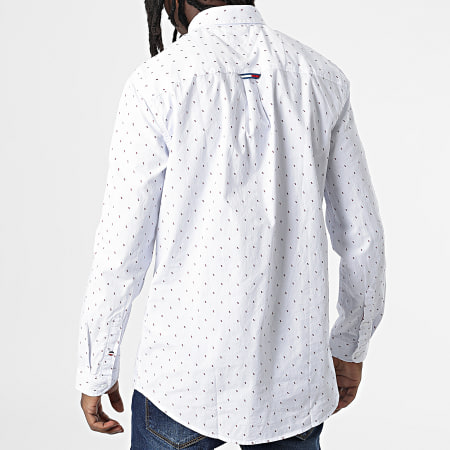 Tommy Jeans - Camicia Essential Dobby a maniche lunghe 4184 Bianco