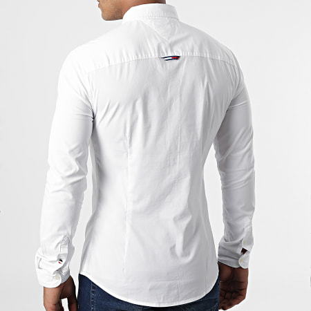 Tommy Jeans - Chemise Manches Longues Super Skinny 1656 Blanc