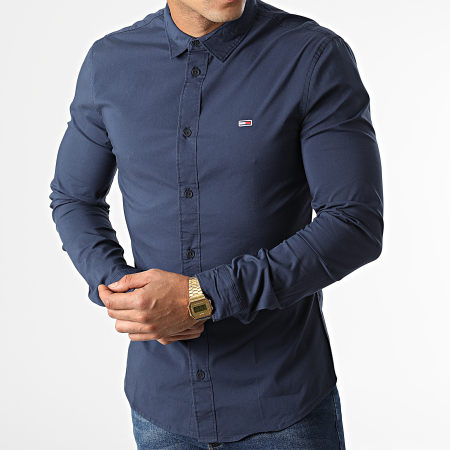 Tommy Jeans - Chemise Manches Longues Super Skinny 1656 Bleu Marine