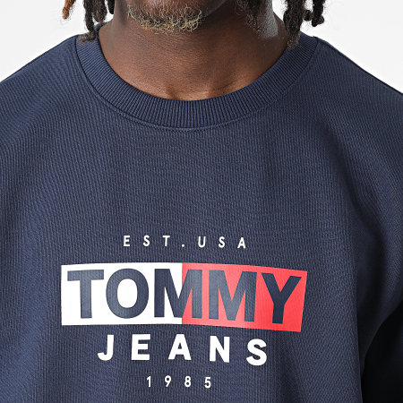 Tommy Jeans - Felpa girocollo Entry Flag 4341 blu navy