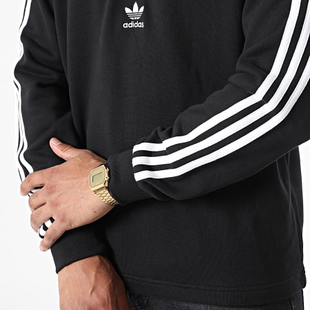 Adidas Originals - Polo Manches Longues A Bandes 3 Stripes HK7425 Noir