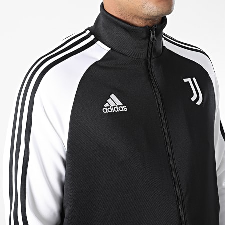 Adidas Sportswear - Juventus DNA HD8887 Giacca con zip a righe bianche e nere