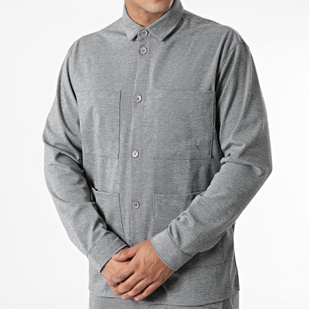 Classic Series - ES-002 Conjunto de camiseta y pantalón gris jaspeado