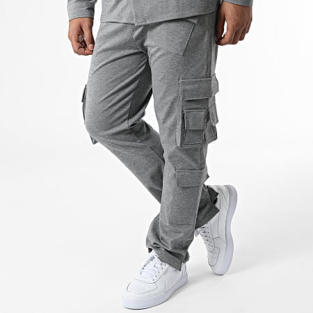 Classic Series - ES-002 Conjunto de camiseta y pantalón gris jaspeado